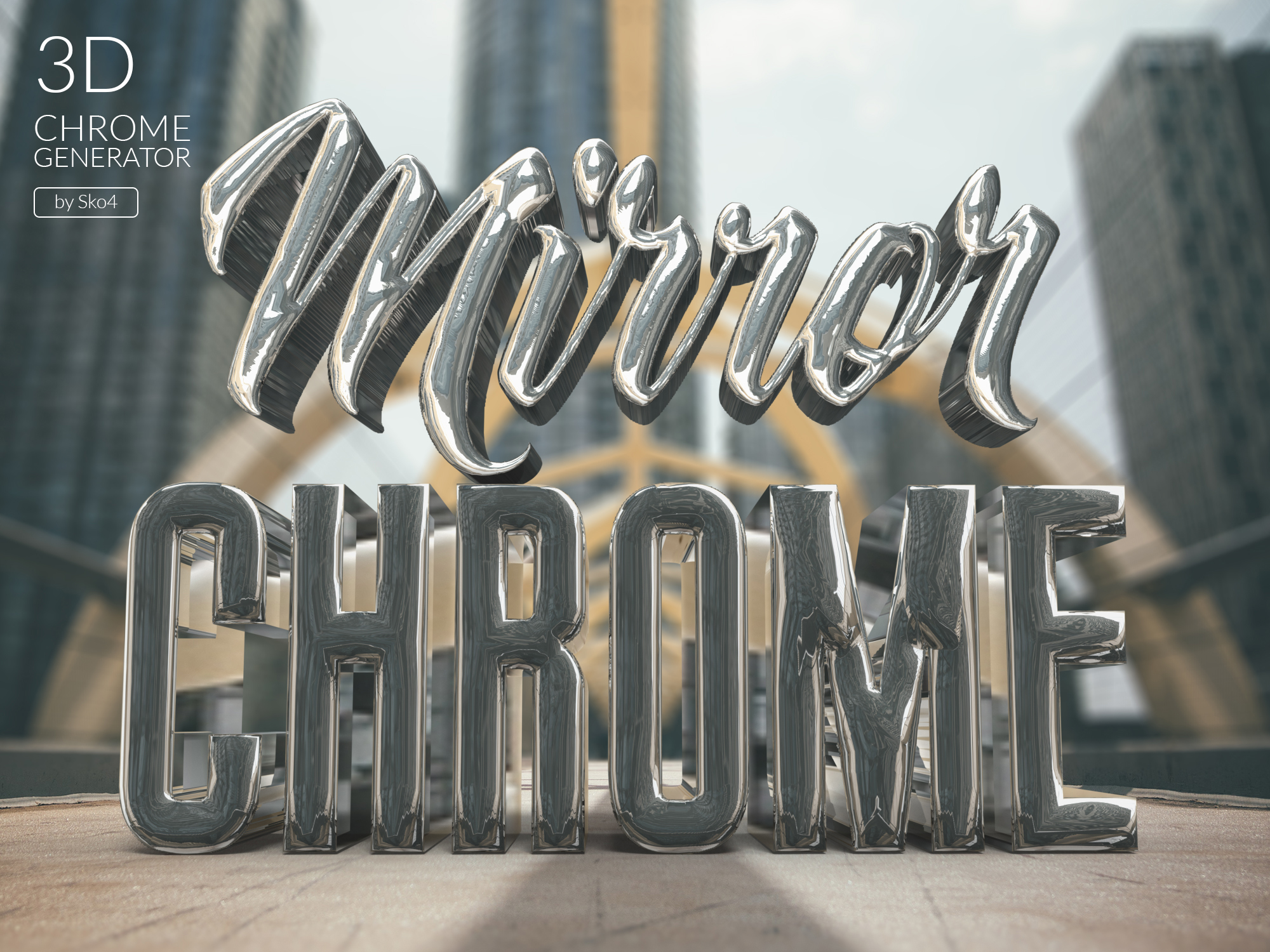 3D Chrome Generator, Addons GraphicRiver